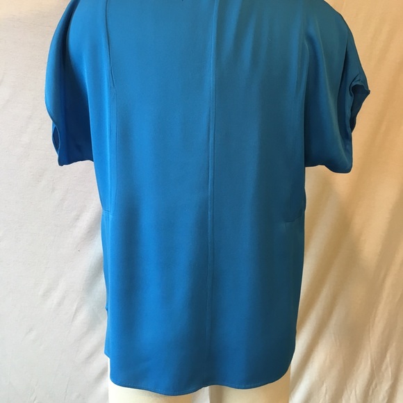 Blue silk Milly top - Picture 3 of 5